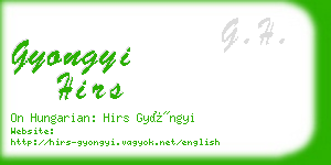 gyongyi hirs business card